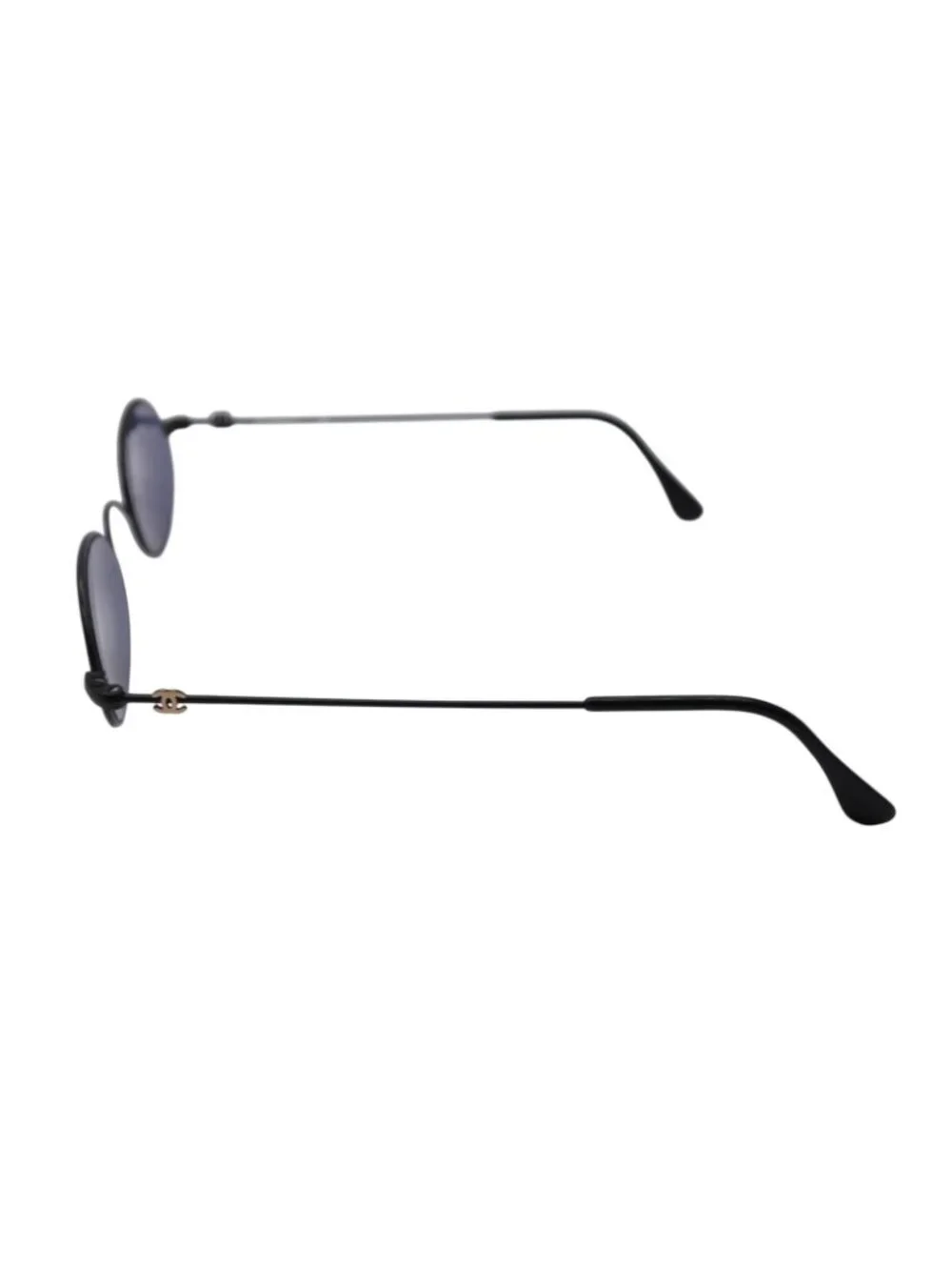 Chanel Oval Sunglasses Eyewear CC Logo Black